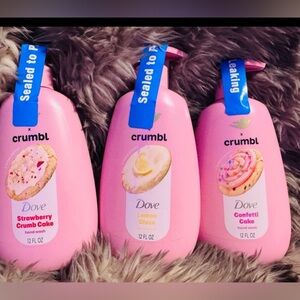 🍰SOLD🍰 Crumbl X dove hand soaps strawberry crumb cake confetti cake lemon